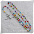 Plastic Bead Rosary with Crucifix Pendant, Resin Rosary, Rosary Cross (IO-cr229)